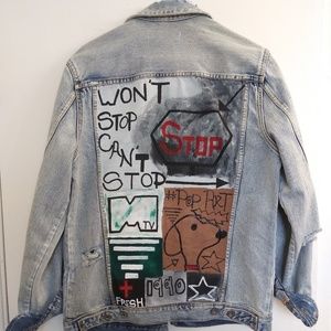 Custom Painted Demim Jaclet